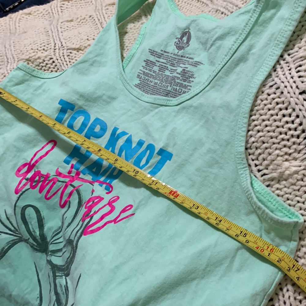 🪄 🏰  TINKERBELLE RARE Disney Parks Tee • TINK Top Knot Tank • fits Child L XL - Picture 9 of 14